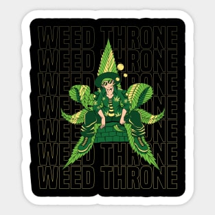 Weed throne Sticker